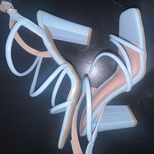Elegant Blue Strappy Heels